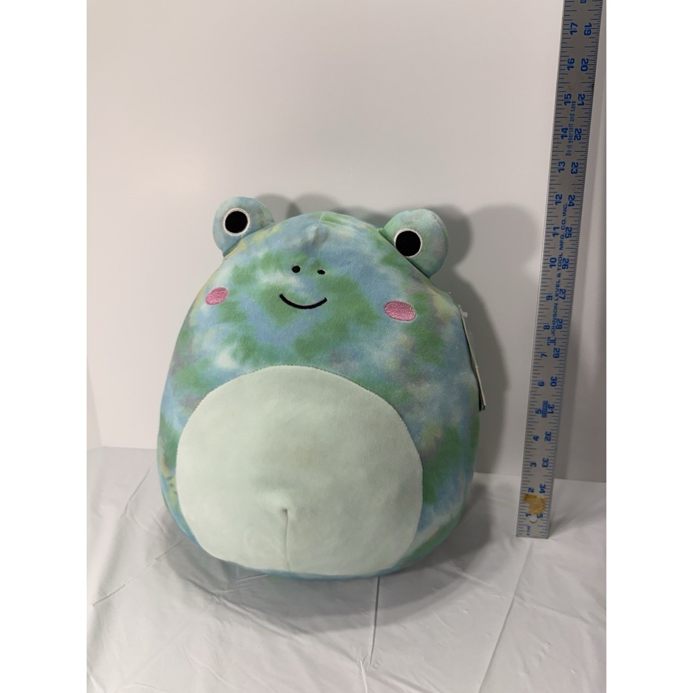 Squishmallows 12" Kellytoy Ferdie the Frog Plush Tie Dye Stuffed Animal Toy NWT